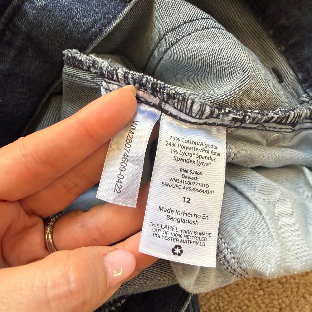 Wonder Nation Kids Straight Jeans Size 12 Stretch Girls - Picture 6 of 7